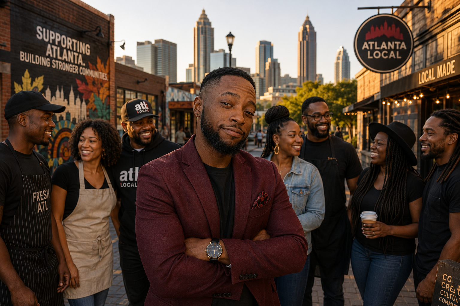 Atlanta Local founder with Atlanta community and local businesses