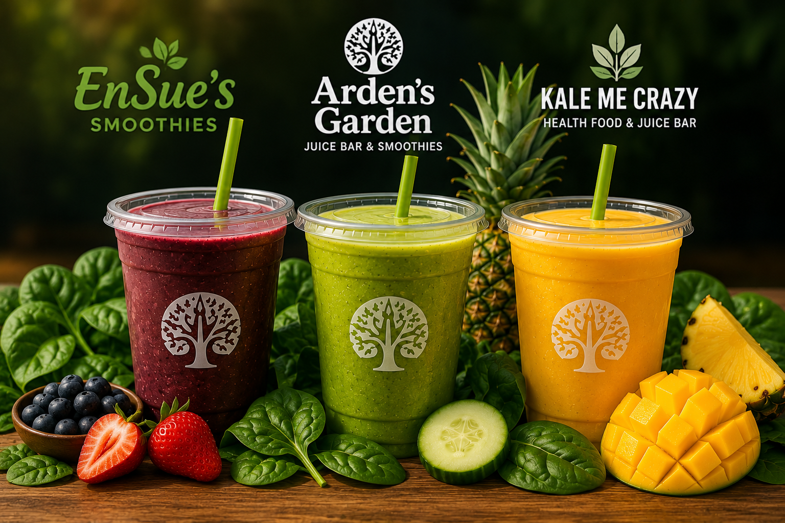 Spinach-packed smoothies from Atlanta local businesses