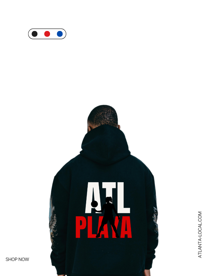 ATL Playa Hoodie – White Red